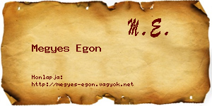 Megyes Egon névjegykártya